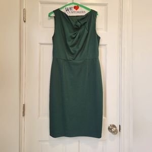 Elie Tahari dress with pleated neckline